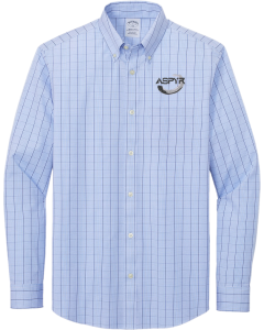 Wrinkle-Free Stretch Patterned Shirt with Aspyr embroidered logo