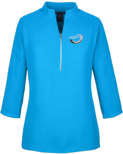 Women's Perfect Fit™  Three-Quarter Sleeve Crepe Tunic with Aspyr embroidered logo