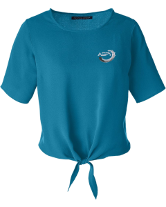 Women's Perfect Fit™ Tie Front Blouse with Aspyr embroidered logo