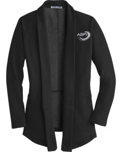 Ladies Interlock Cardigan with Aspyr embroidered logo