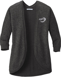 Ladies Marled Cocoon Sweater with Aspyr embroidered logo