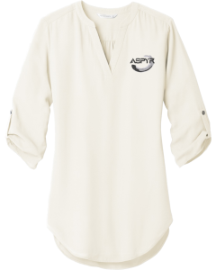 Ladies 3/4-Sleeve Tunic Blouse with Aspyr embroidered logo