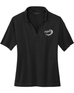 Women's Stretch Jersey Polo with Aspyr embroidered logo
