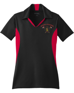 Women's Side Blocked Micropique Sport-Wick Polo with Embroidered Left Chest Logo