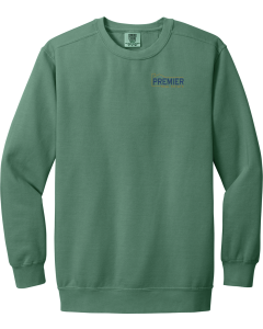 Ring Spun Crewneck Sweatshirt with Embroidered Branch Logos