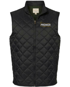 Vintage Diamond Quilted Vest with Embroidered Branch Logos