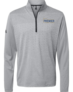 Heather Block Print Quarter-Zip Pullover with Embroidered Branch Logos