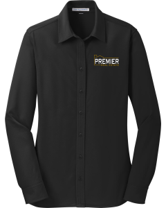 Ladies Dimension Knit Dress Shirt with Embroidered Branch Logos