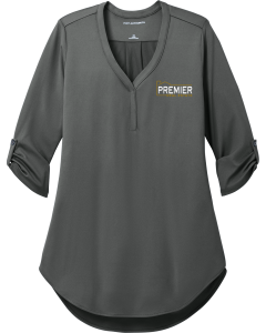 Women's City Stretch 3/4-Sleeve Tunic with Embroidered Branch Logos