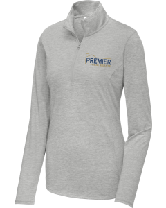 Ladies PosiCharge ® Tri-Blend Wicking 1/4-Zip Pullover with Embroidered Branch Logos
