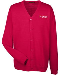 Men's Pilbloc™ V-Neck Button Cardigan Sweater with Embroidered Branch Logos