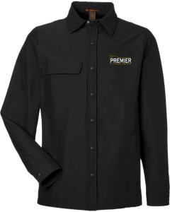 Unisex Flex Twill Overshirt with Embroidered Branch Logos