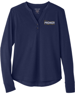 Women's JAQ Stretch Performance V-Neck Snap Pullover with Embroidered Branch Logos