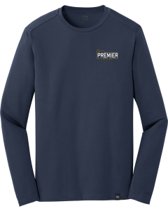 Heritage Blend Long Sleeve Crew Tee with Embroidered Branch Logos