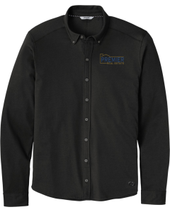 Code Stretch Long Sleeve Button-Up with Embroidered Branch Logos