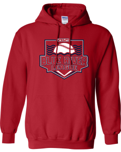 Heavy Blend™ Hooded Sweatshirt with 2025 Blue River League Baseball Logo