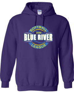Heavy Blend™ Hooded Sweatshirt with 2025 Blue River Softball logo