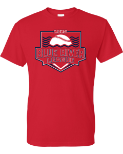 DryBlend® T-Shirt with 2025 Blue River League Baseball Logo