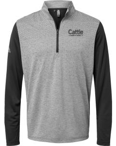 Heather Block Print Quarter-Zip Pullover