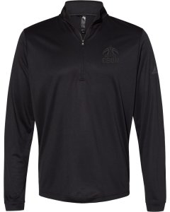 Lightweight Quarter-Zip Pullover with CBON All Black Embroidered Logo