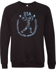 Sponge Fleece Raglan Crewneck Sweatshirt with Fundraiser Logo