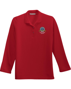 Ladies  Silk Touch Long Sleeve Polo with Embroidered JCDT Logo