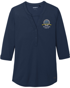 Ladies Jewel Henley with Embroidered JCDT Logo