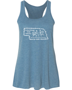 Women's Flowy Racerback Tank with CDWN Tank Top Logo