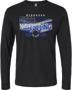 Unisex CVC Long Sleeve T-Shirt with District C2 Wrestling