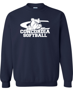 Heavy Blend™ Crewneck Sweatshirt with C-Dog Softball Logo
