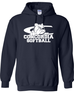 Heavy Blend™ Hooded Sweatshirt with C-Dog Softball Logo