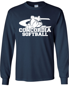 Ultra Cotton® Long Sleeve T-Shirt with C-Dog Softball Logo