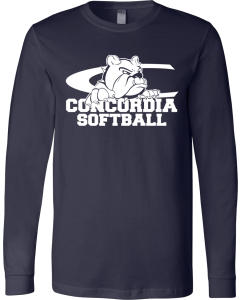 Jersey Long Sleeve Tee with C-Dog Softball Logo