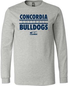 Jersey Long Sleeve Tee with Concordia Bulldogs Logo