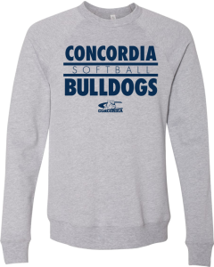 Sponge Fleece Raglan Crewneck Sweatshirt with Concordia Bulldogs Logo