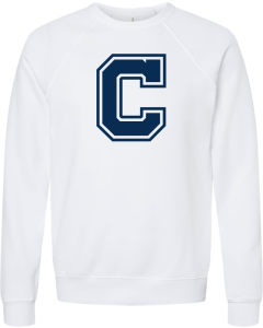 Sponge Fleece Raglan Crewneck Sweatshirt with C-Logo