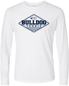 Unisex CVC Long Sleeve T-Shirt with Tennis Diamond Net Logo
