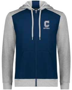 Eco Revive™ Three-Season Triblend Fleece Full-Zip Hooded Sweatshirt with Embroidered C Softball Logo