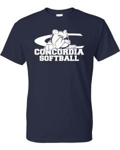 DryBlend® T-Shirt with C-Dog Softball Logo