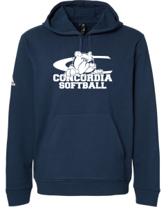 Fleece Hooded Sweatshirt with C-Dog Softball Logo