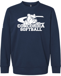 Fleece Crewneck Sweatshirt with C-Dog Softball Logo