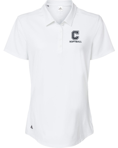 Women's Ultimate Solid Polo with Embroidered C Softball Logo