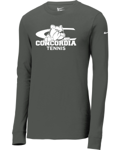 Dri-FIT Cotton/Poly Long Sleeve Tee with Concordia Tennis Logo