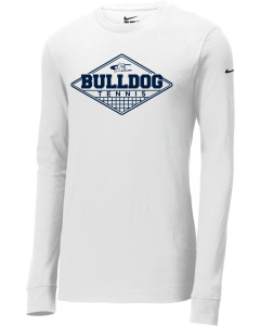 Dri-FIT Cotton/Poly Long Sleeve Tee with Tennis Diamond Net Logo