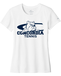 Ladies Swoosh Sleeve rLegend Tee with Concordia Tennis Logo