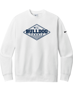 Club Fleece Sleeve Swoosh Crew with Tennis Diamond Net Logo