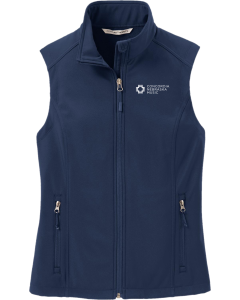 Women's Core Soft Shell Vest with Music Embroidered logo