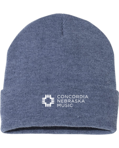 12" Solid Cuffed Beanie with Music Hat Logo