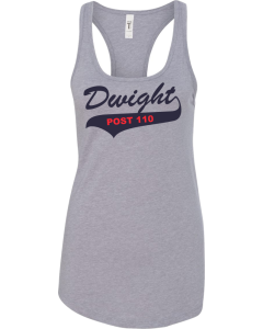 Women's Ideal Racerback Tank with Dwight Post 110 Logo