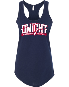 Women's Ideal Racerback Tank with Dwight Legion Laces Logo